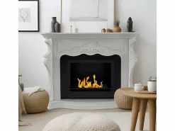 Chimenea de bioetanol de suelo de madera París L123xP39xH100 < Discount