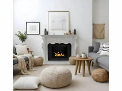 Chimenea de bioetanol de suelo de madera París L123xP39xH100 < Discount