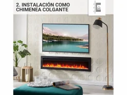 Chimenea|Chimenea | Chimenea eléctrica BALDERIA Agnes 50 - 3 en 1, chimenea de pie, de pared o empotrable