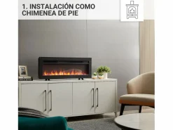 Chimenea eléctrica BALDERIA Agnes 36 - Chimenea de pie, de pared o empotrable - <