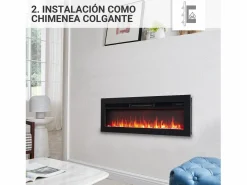Chimenea eléctrica BALDERIA Agnes 36 - Chimenea de pie, de pared o empotrable - <