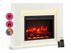 Chimenea eléctrica BALDERIA Elektra ñEfecto llama 3D, iluminación LED, potencia calorífica 1ñ2 kW, mando a distancia - < Clearance