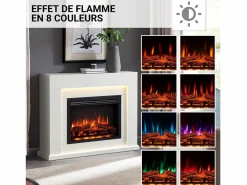 Chimenea eléctrica BALDERIA Elektra ñEfecto llama 3D, iluminación LED, potencia calorífica 1ñ2 kW, mando a distancia - < Clearance