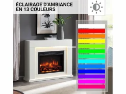 Chimenea eléctrica BALDERIA Elektra ñEfecto llama 3D, iluminación LED, potencia calorífica 1ñ2 kW, mando a distancia - < Clearance