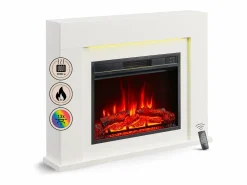 Chimenea eléctrica BALDERIA Finn Design - Chimenea de pie - Blanca <