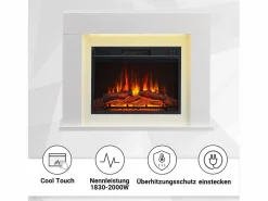Chimenea eléctrica BALDERIA Finn Design - Chimenea de pie - Blanca <
