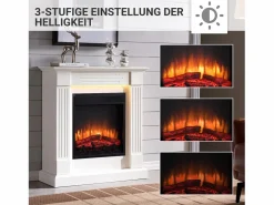 Chimenea eléctrica BALDERIA Ladina - Chimenea de pie - Blanca < Best
