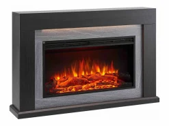 Chimenea eléctrica BALDERIA Xerxes - Chimenea de pie, calefacción 2000 W - Roble oscuro < Best