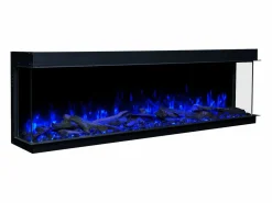 Chimenea eléctrica de 3 caras SOLIS 180 - fuego premium, empotrada - 180x30x46 cm - LED decorativa con calefacción 750/1500 W < Sale