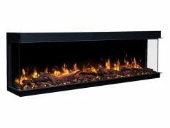 Chimenea eléctrica de 3 caras SOLIS 180 - fuego premium, empotrada - 180x30x46 cm - LED decorativa con calefacción 750/1500 W < Sale
