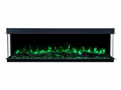 Chimenea eléctrica de 3 caras SOLIS 180 - fuego premium, empotrada - 180x30x46 cm - LED decorativa con calefacción 750/1500 W < Sale