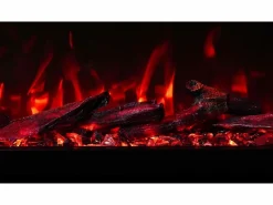 Chimenea|Chimenea | Chimenea eléctrica de 3 caras UNITY 183 - fuego premium, de pared o empotrada - 183x19x36 cm - LED decorativa con calefacción 900/1800W
