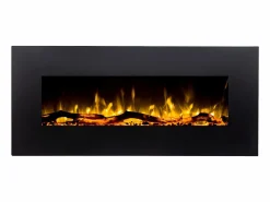 Chimenea eléctrica LALITA - L.110xAn.14xAlt.49cm - Negra < FLAMATECH