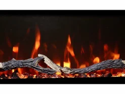 Chimenea|Chimenea | Chimenea eléctrica MONARCH 152 - fuego premium - de pared y empotrados - 152x13x35 cm - chimenea LED con calefacción 900/1800 W