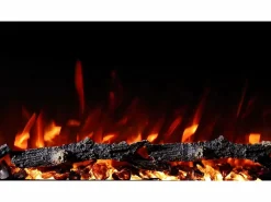 Chimenea|Chimenea * Chimenea eléctrica REGAL 152 - fuego premium - de pared y empotrados - 152x35x12 cm - chimenea LED decorativa con calefacción 900/1800 W Negro