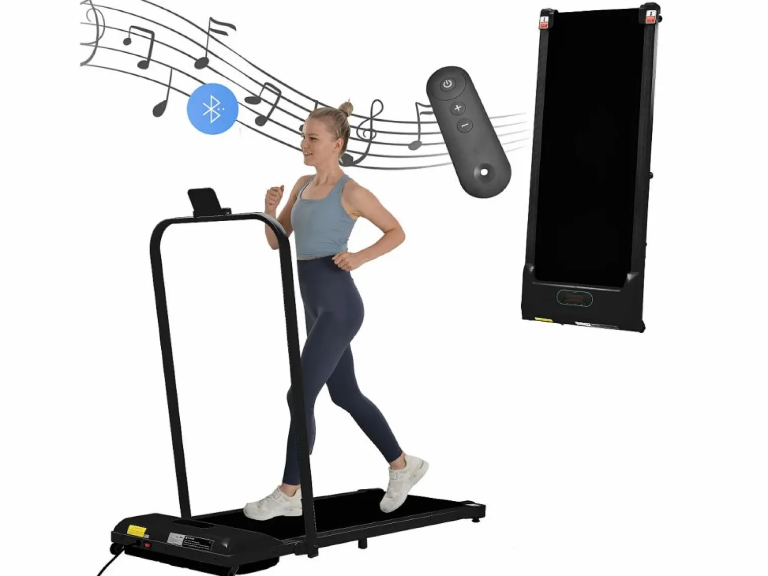 Cinta de correr con pantalla LED, altavoz Bluetooth y soporte - Negra < Hauss Spole Discount