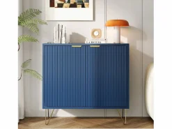 Cómoda de 2 puertas con estante, aparador, mueble de cocina, dormitorio, 80 x 40 x 78 cm, < New