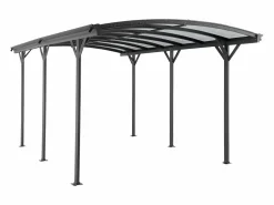EXPERTLAND Cochera * Cochera de aluminio autoportante para coche - 1 coche - 15,15 m² - - BARESA Gris antracita