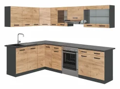 Cocina esquinera oro power roble/antracita 270x60x81.6 rick < Vicco Clearance