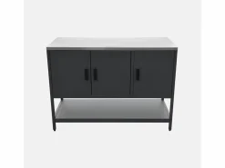 Cocina exterior de acero 3 puertas y 1 estante, 120cm < Sweeek Hot