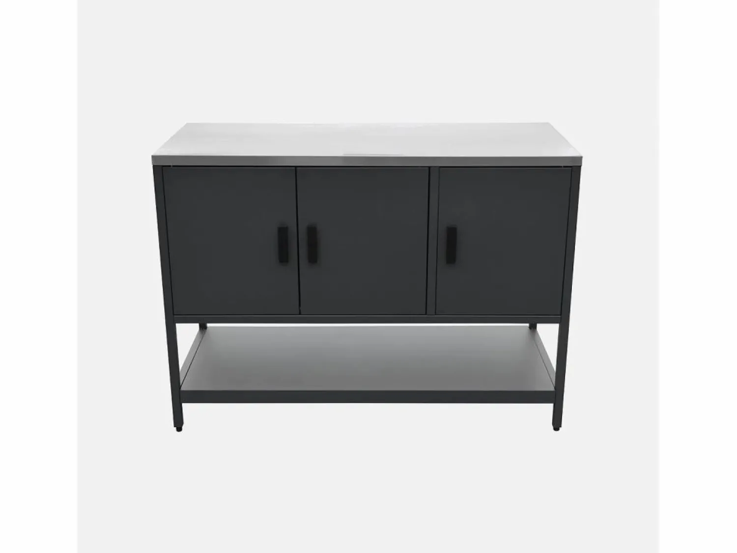 Cocina exterior de acero 3 puertas y 1 estante, 120cm < Sweeek Hot