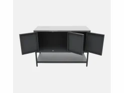 Cocina exterior de acero 3 puertas y 1 estante, 120cm < Sweeek Hot