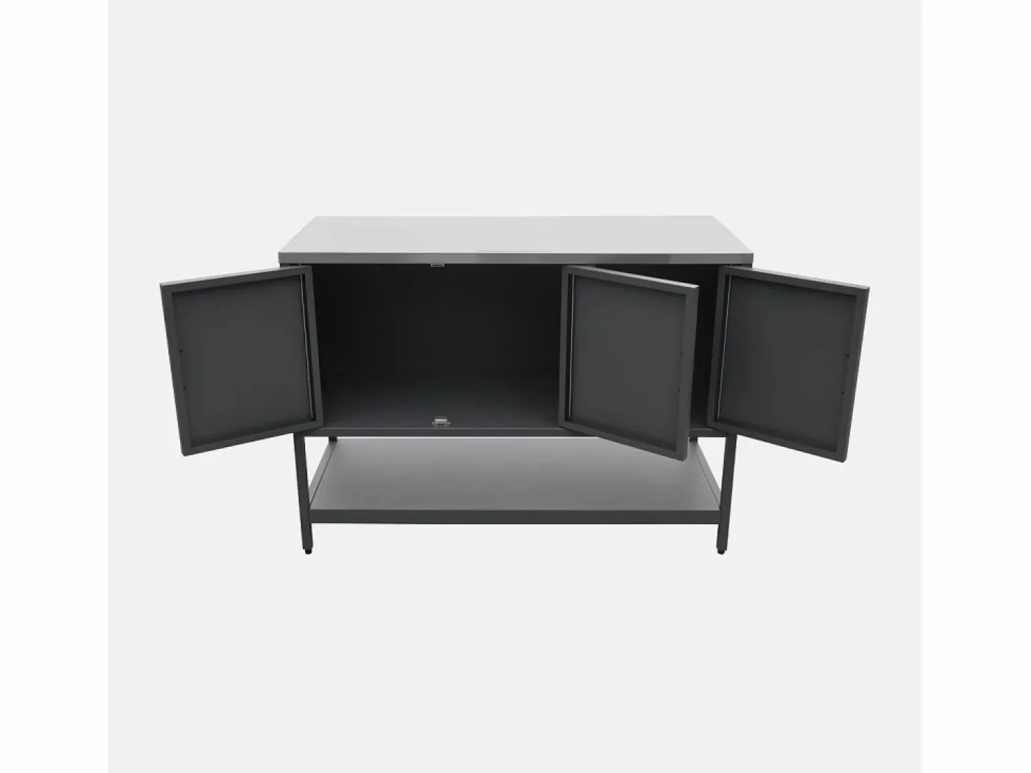 Cocina exterior de acero 3 puertas y 1 estante, 120cm < Sweeek Hot