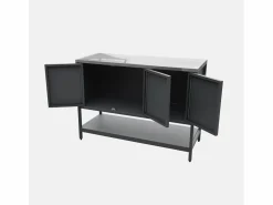 Cocina exterior de acero 3 puertas y 1 estante, 120cm < Sweeek Hot