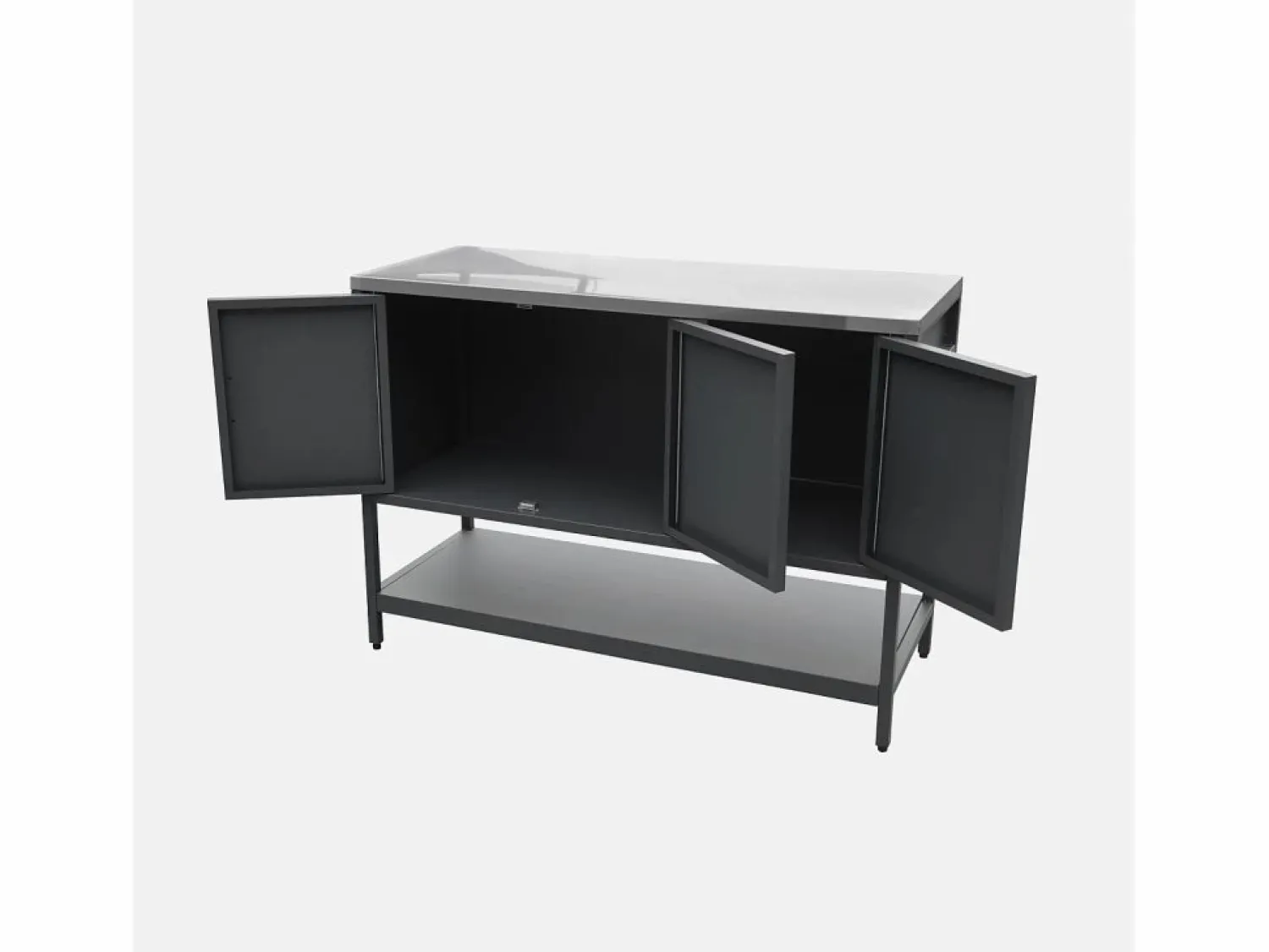 Cocina exterior de acero 3 puertas y 1 estante, 120cm < Sweeek Hot