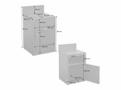Cocina exterior de acero 2 puertas, 60cm < Sweeek Online