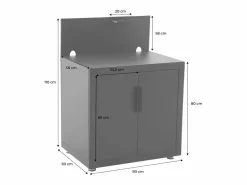 Cocina exterior de acero 2 puertas 1 gancho, 80cm < Sweeek New