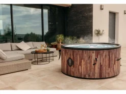 Spa Hinchable * Coco Spa Bali Spa Hinchable - 150 cm de Diámetro - 800 Litros - Motor de 2240 W - De 2 a 4 Personas Marru00f3n
