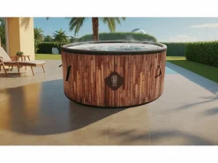 Spa Hinchable * Coco Spa Bali Spa Hinchable - 150 cm de Diámetro - 800 Litros - Motor de 2240 W - De 2 a 4 Personas Marru00f3n