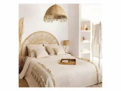 Atmosphera Colcha, Edredón * Colcha de estilo bohemio 130 x 180 cm Beige