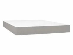 Colchón de muelles ensacados tela gris claro 140x190x20 cm ES102870 < Hot