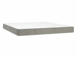 Colchón de muelles ensacados terciopelo gris claro 180x200x20cm ES587553 < Hot