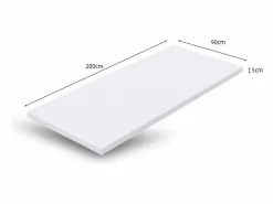 Colchón H3 confortable, soporte medio, certificado Eco-Tex, lavable, alto 5 cm, tamaño 90x200 cm, espuma naranja, colchón blanco. < New