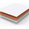 Colchón H3 confortable, soporte medio, certificado Eco-Tex, lavable, alto 5 cm, tamaño 180x200 cm, espuma naranja, colchón blanco. < Hot