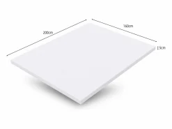 Colchón H3 confortable, soporte medio, certificado Eco-Tex, lavable, alto 5 cm, tamaño 160x200 cm, espuma naranja, colchón blanco. < Outlet