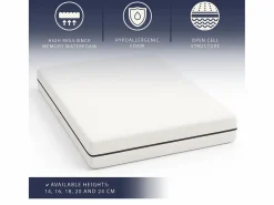 Colchón 140 X 190 | Altura 16 cm | Ortopédico | Hipoalergénico | Hecho en Italia < The White Stone Online
