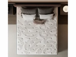 Colchón 160 x 200 cm con muelles ensacados de 7 zonas, firmeza H3, espuma de confort de 22 cm de grosor, anti-alérgico - HOMAVO < Discount