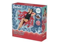 Bestway Accesorio Piscina|Deportes Náuticos | Colchoneta Inflable para Piscina 186x139 cm Motivos Coral BEY43724 Confort y Relajación