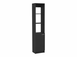 TuHome Columna De Baño * Columna de Baño Malaga en melamina con un gabinete y 3 estantes , 162 cm X 33 cm X 26.4 cm , Negro