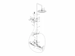 Valaz Columna De Ducha | Columna de ducha monomando MORA Ø 20cm Cromado