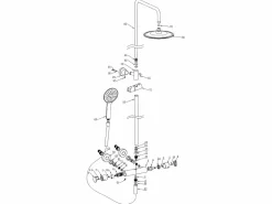 Valaz Columna De Ducha | Columna de ducha termostática BOSSA mate Ø 20 cm