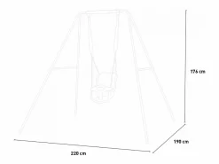 AHD Columpio * Columpio de jardín para niños con asiento T-bar Dado Multicolor
