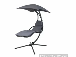 Columpio de jardín suspendido con parasol – 170x103x193 cm – – Confort y elegancia < Meublorama Clearance