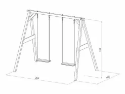 Axi Columpio * Columpio de madera Columpio doble Marru00f3n