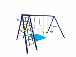 Columpio exterior de acero - 3 columpios + estructura de escalada + cesta < Hauss Spole Outlet