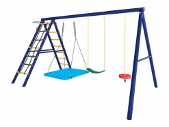 Columpio exterior de acero - 3 columpios + estructura de escalada + cesta < Hauss Spole Outlet